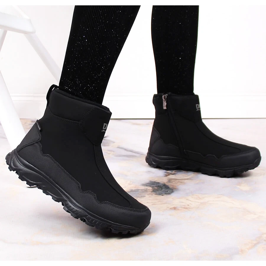 Bottes De Neige Imperméables Pour Jeunes Isolées Trekking Noir DK 2462 Le Noir – Image 5