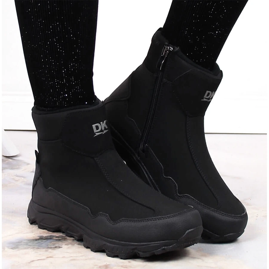 Bottes De Neige Imperméables Pour Jeunes Isolées Trekking Noir DK 2462 Le Noir – Image 6