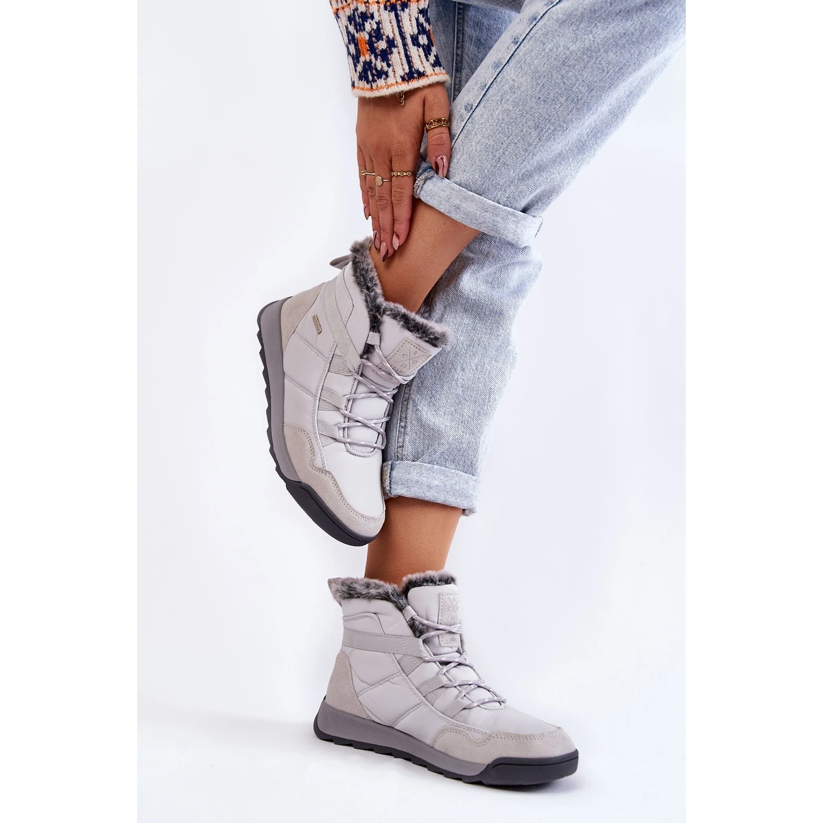 Bottes De Neige Isolées Femme Cross Jeans KK2R4015C Gris – Image 2