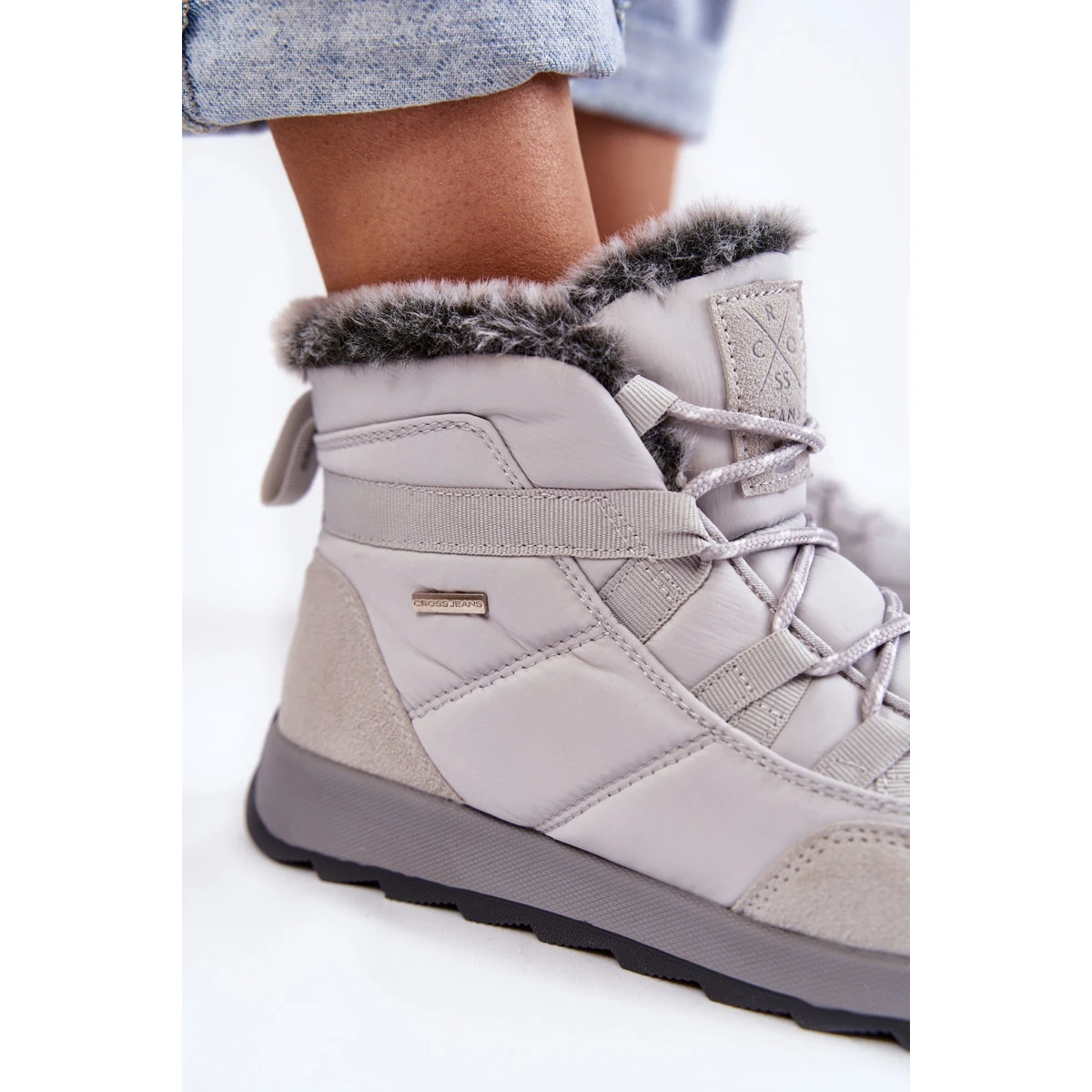 Bottes De Neige Isolées Femme Cross Jeans KK2R4015C Gris – Image 5