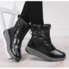 Bottes De Neige Isolées Métallisées Noires Pour Femmes Big Star KK274392 Argent