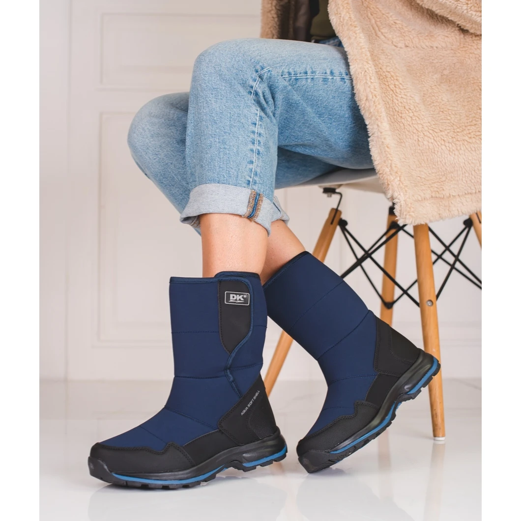 Bottes De Neige Pour Femmes Avec Velcro DK Bleu – Image 2