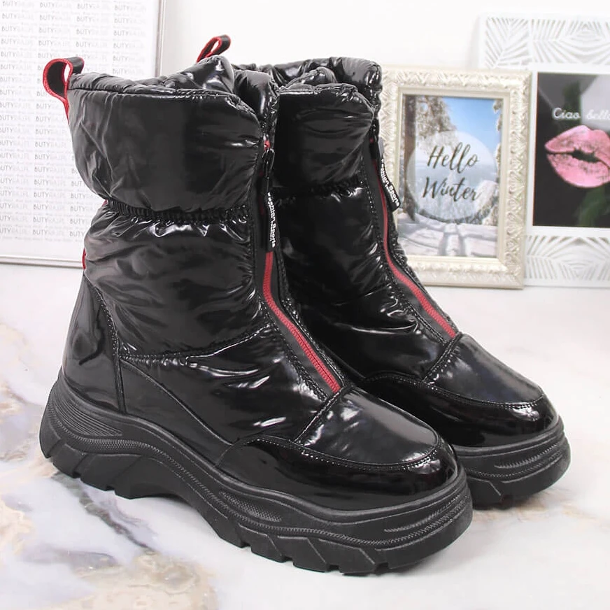 Bottes De Neige Pour Femmes Sur La Plate-forme Filippo Noire Le Noir – Image 4