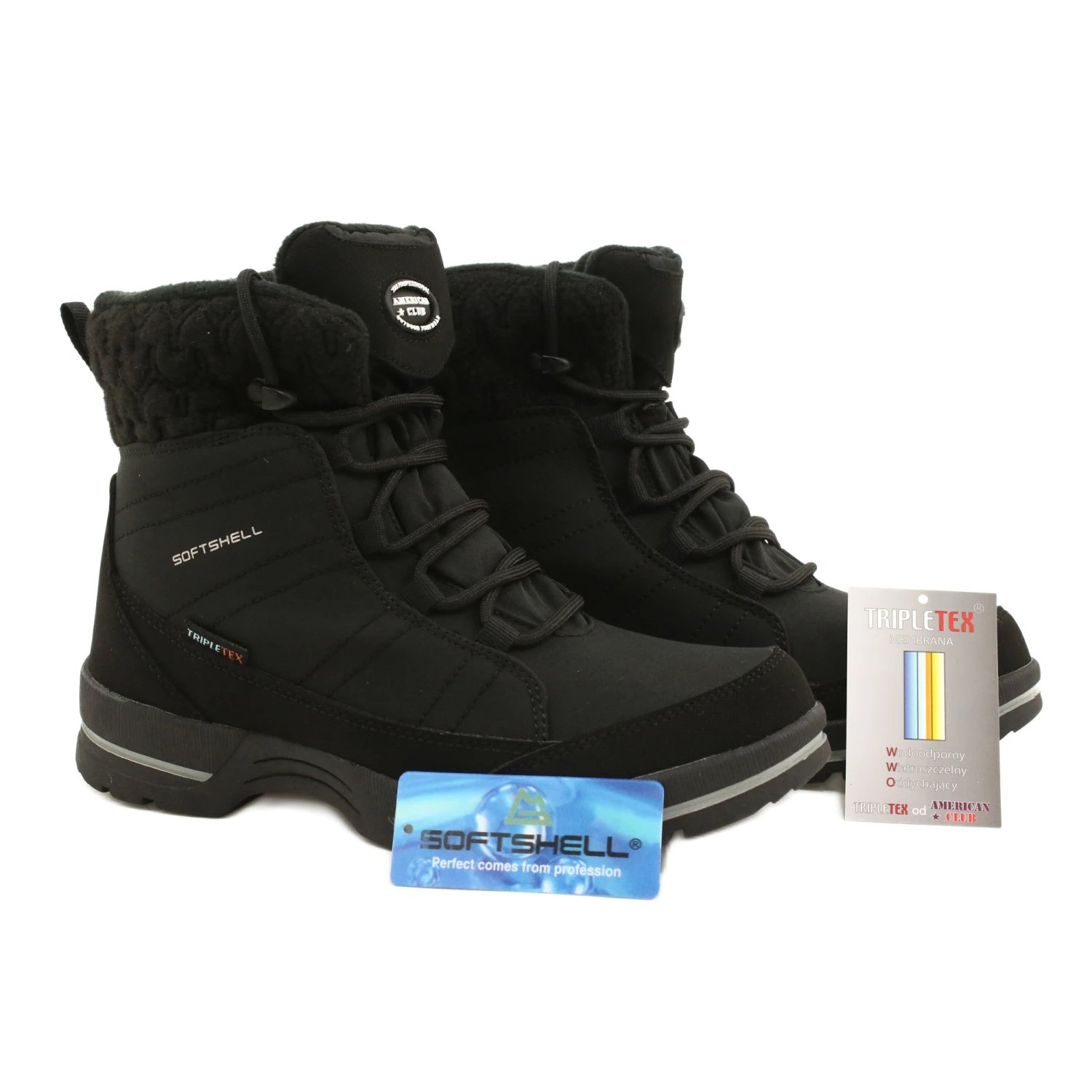 Bottes De Neige Softshell à Membrane American Club SN02/22 Noir Le Noir – Image 6