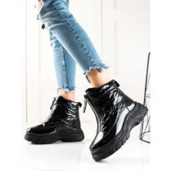 Bottes De Neige Sur La Plateforme VINCEZA Le Noir