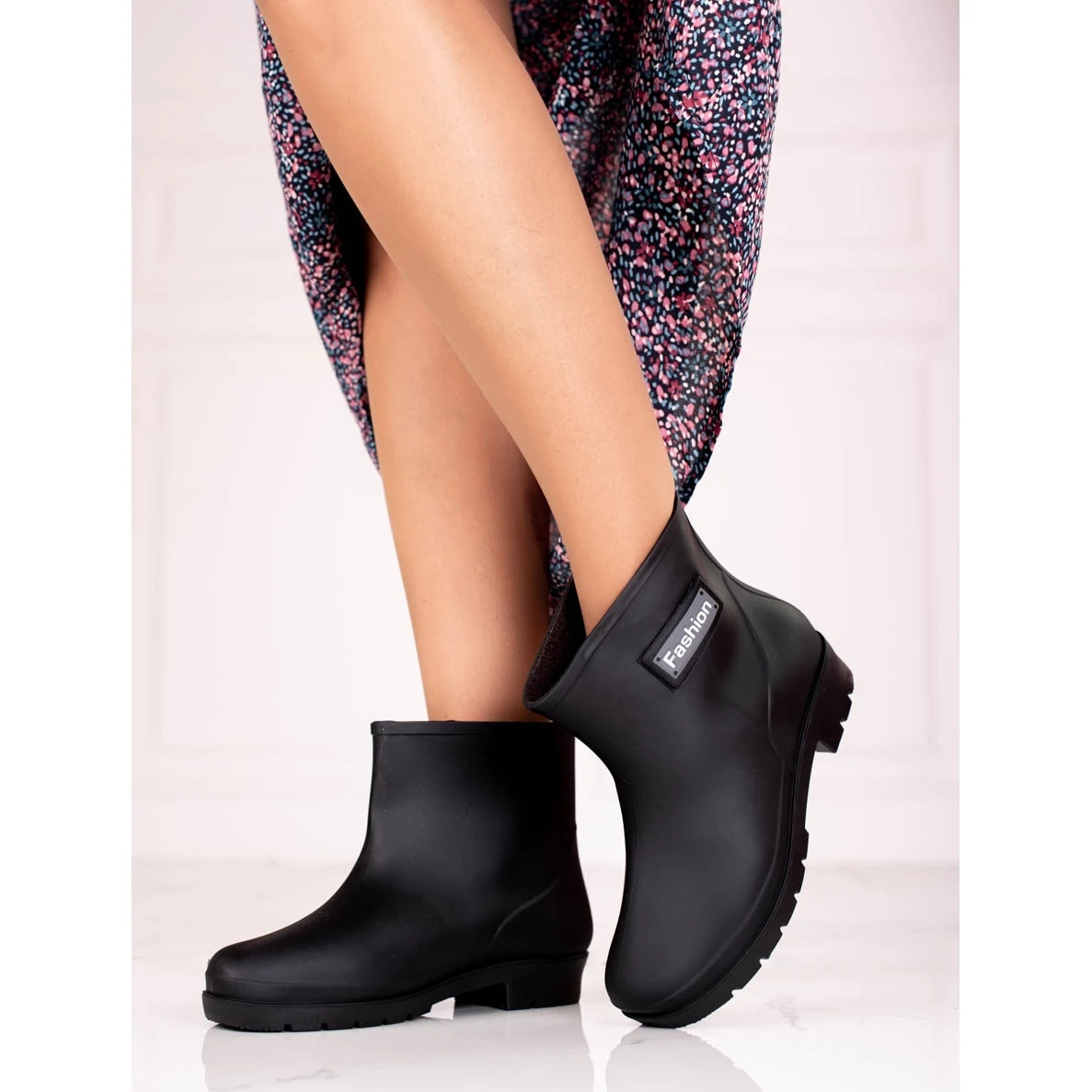 Bottes De Pluie Basses Noires Pour Femmes Shelovet Le Noir