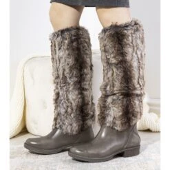 Bottes De Pluie Beiges Avec Fourrure Melgar Brun