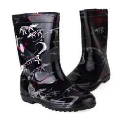 Bottes De Pluie Garçon Grand Avec Motif Shelovet Noir Le Noir