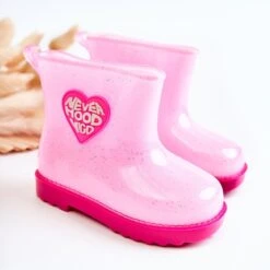 Bottes De Pluie Roses Pour Enfants Argent