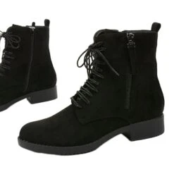 Bottes De Travail En Daim Noir A8315 / A Le Noir