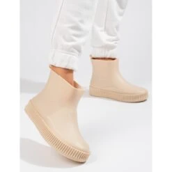 Bottes En Caoutchouc Crème Shelovet Pour Femmes Beige