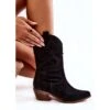 Bottes En Daim Bottes De Cowboy Lewski Shoes 3198 Noir Le Noir