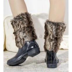 Bottes En Fourrure Bleu Corrales Brun Bleu Marin