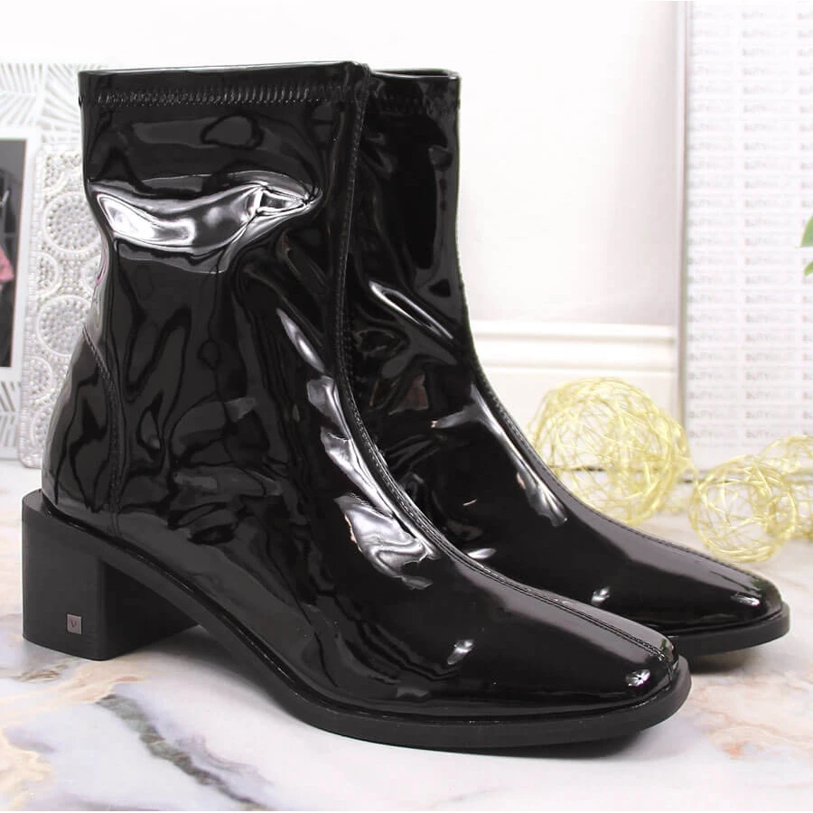 Bottes En Latex Pour Femmes Sur Un Bloc Vinceza Noir Le Noir – Image 5