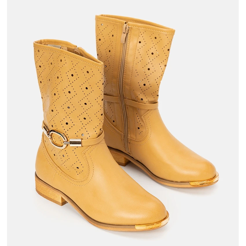 Bottes Enfant Valley Camel Brun Jaune