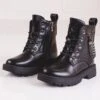 Bottes Filles Noires Avec Chaîne Shelovet Le Noir