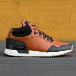 Bottes Hautes En Cuir Jogger Pro Bustagrip M MRM6B Brun