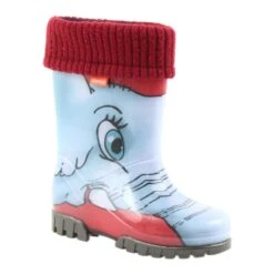 Bottes Pour Enfants Demar, Bottes De Pluie Avec Une Chaussette Chaude Le Noir Rouge Bleu Gris