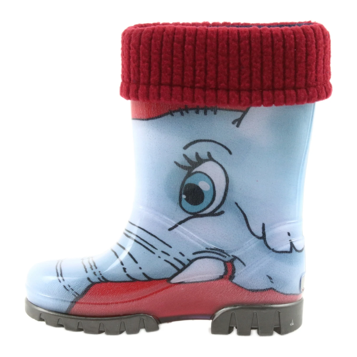 Bottes Pour Enfants Demar, Bottes De Pluie Avec Une Chaussette Chaude Le Noir Rouge Bleu Gris – Image 2