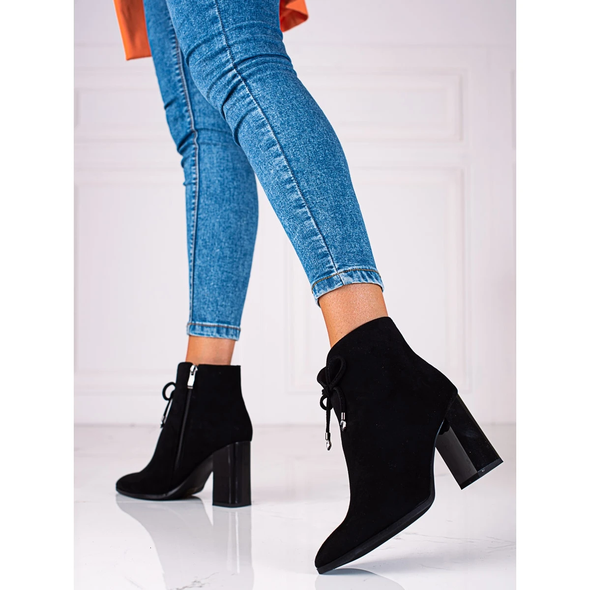 Bottes Pour Femmes Shelovet Sur Un Poteau Haut Le Noir – Image 2