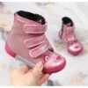 Bottes Pour Filles Avec Velcro Isolés Chats Roses Kornecki 6899