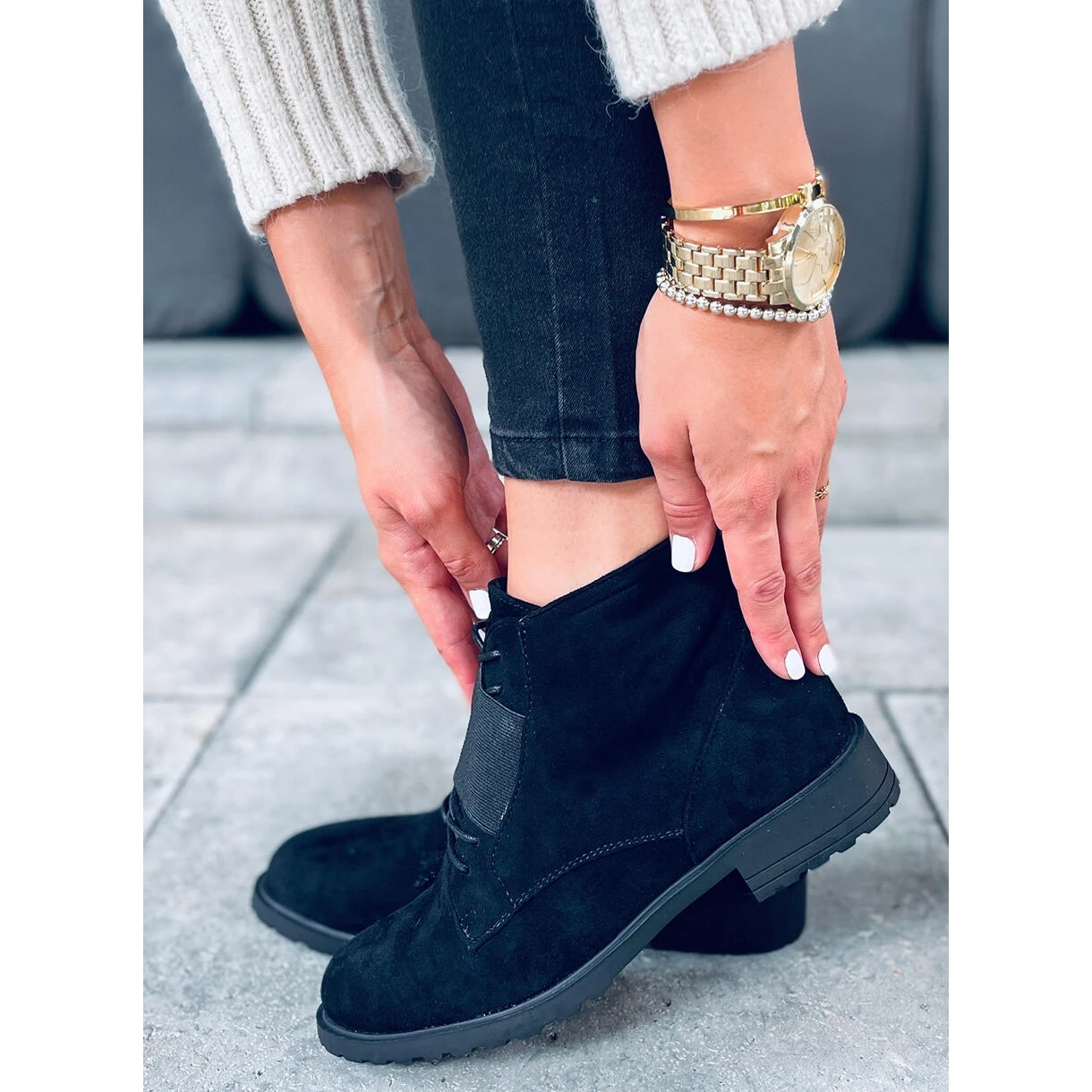 Bottines à Lacets Anja Noir Le Noir – Image 5