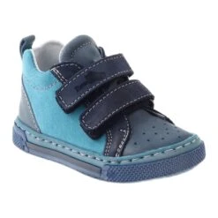 Bottines Chaussures Pour Enfants Ren But 1429 Bleu Multicolore
