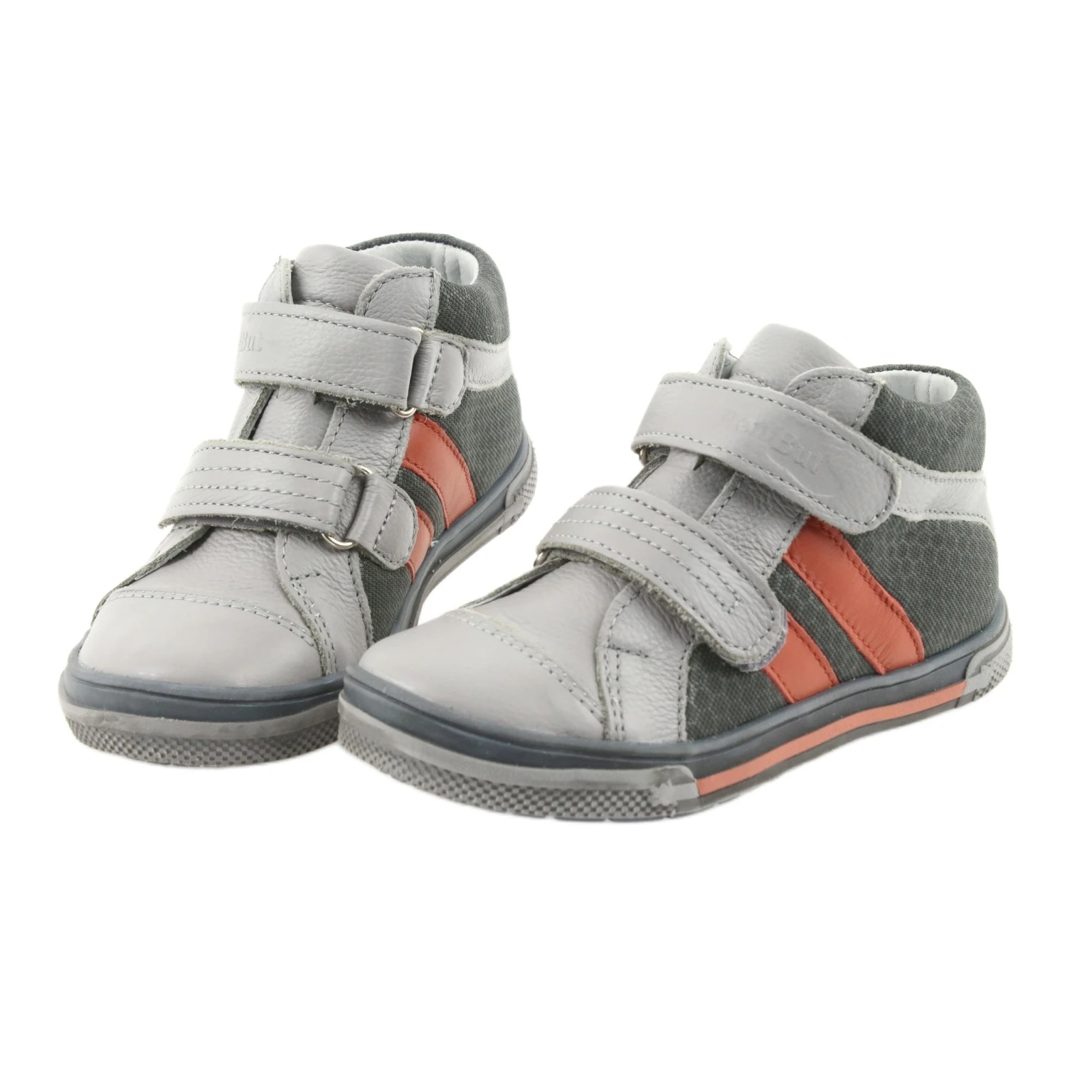 Bottines Chaussures Pour Enfants Velcro Ren But 3225 Gris / Orange Multicolore Bleu Marin – Image 3