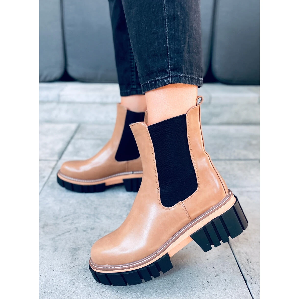 Bottines Chelsea Femme Bella LT.KHAKI Beige – Image 3