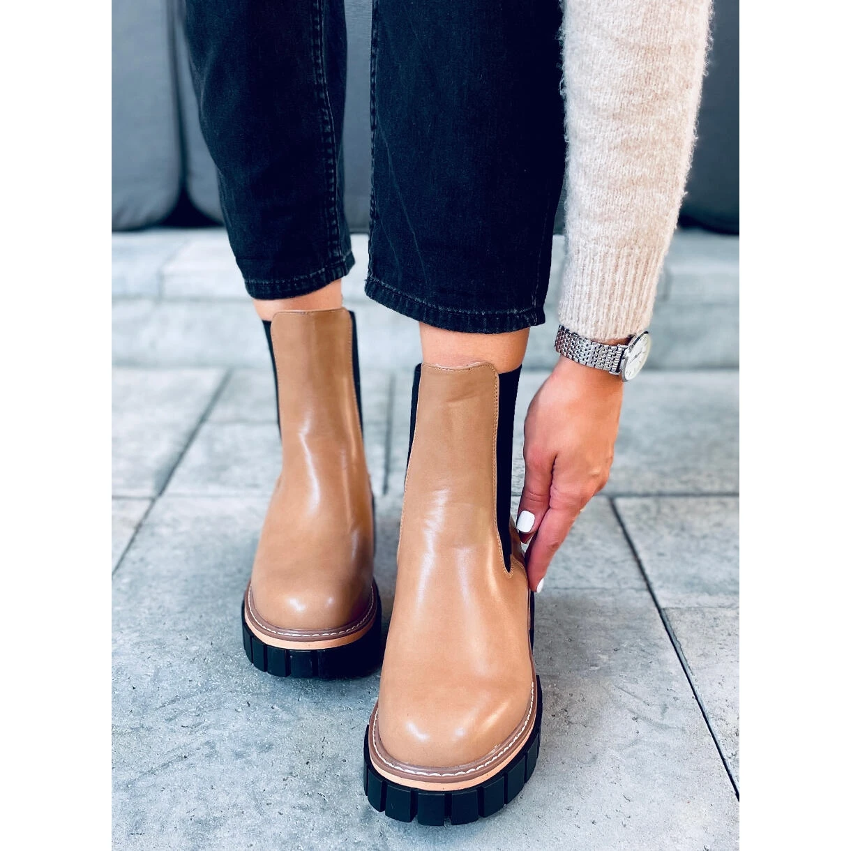 Bottines Chelsea Femme Bella LT.KHAKI Beige – Image 4