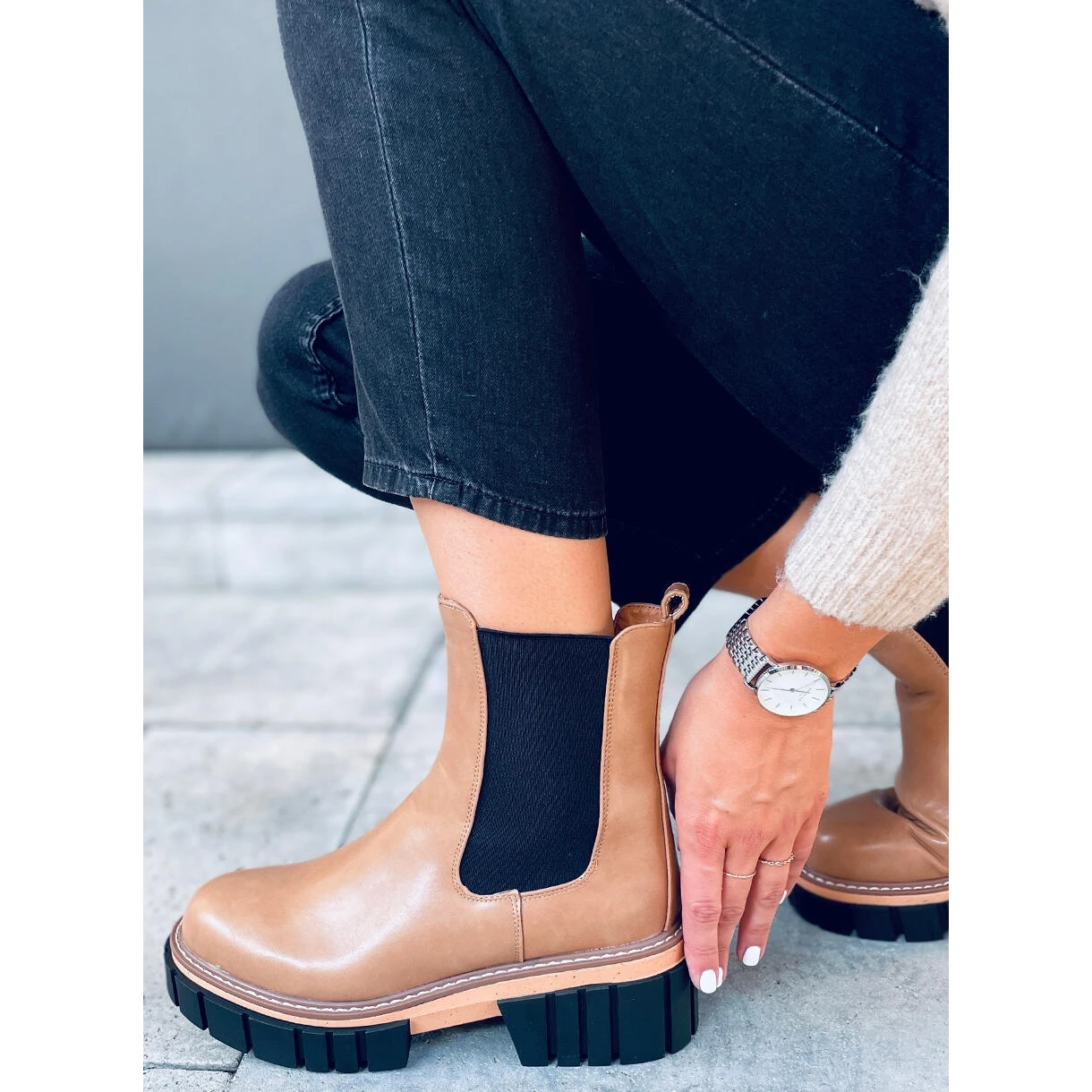 Bottines Chelsea Femme Bella LT.KHAKI Beige – Image 5