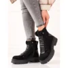 Bottines En Cuir Shelovet Noires Le Noir