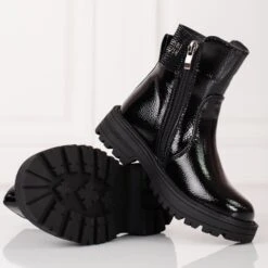 Bottines Fille Shelovet Laquées Le Noir