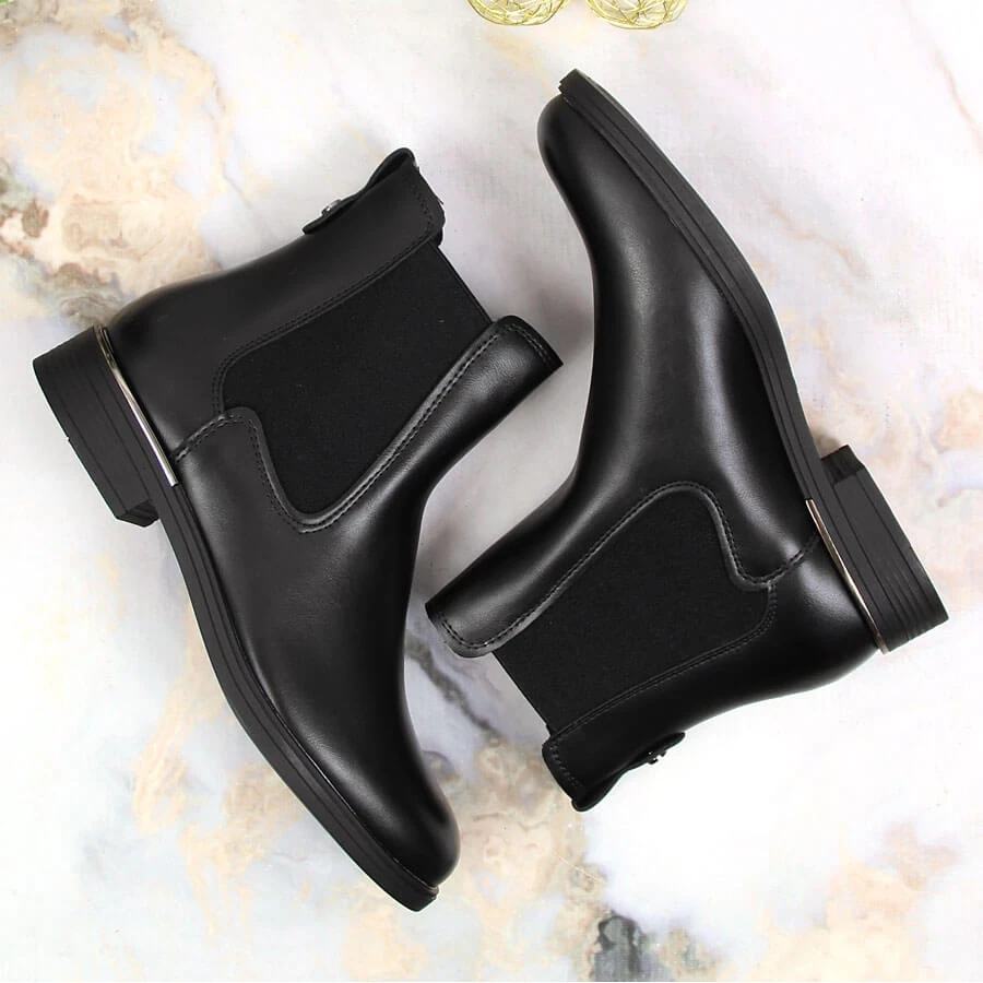 Bottines Jodhpur Noires Pour Femmes, Isolées Sergio Leone Le Noir – Image 3