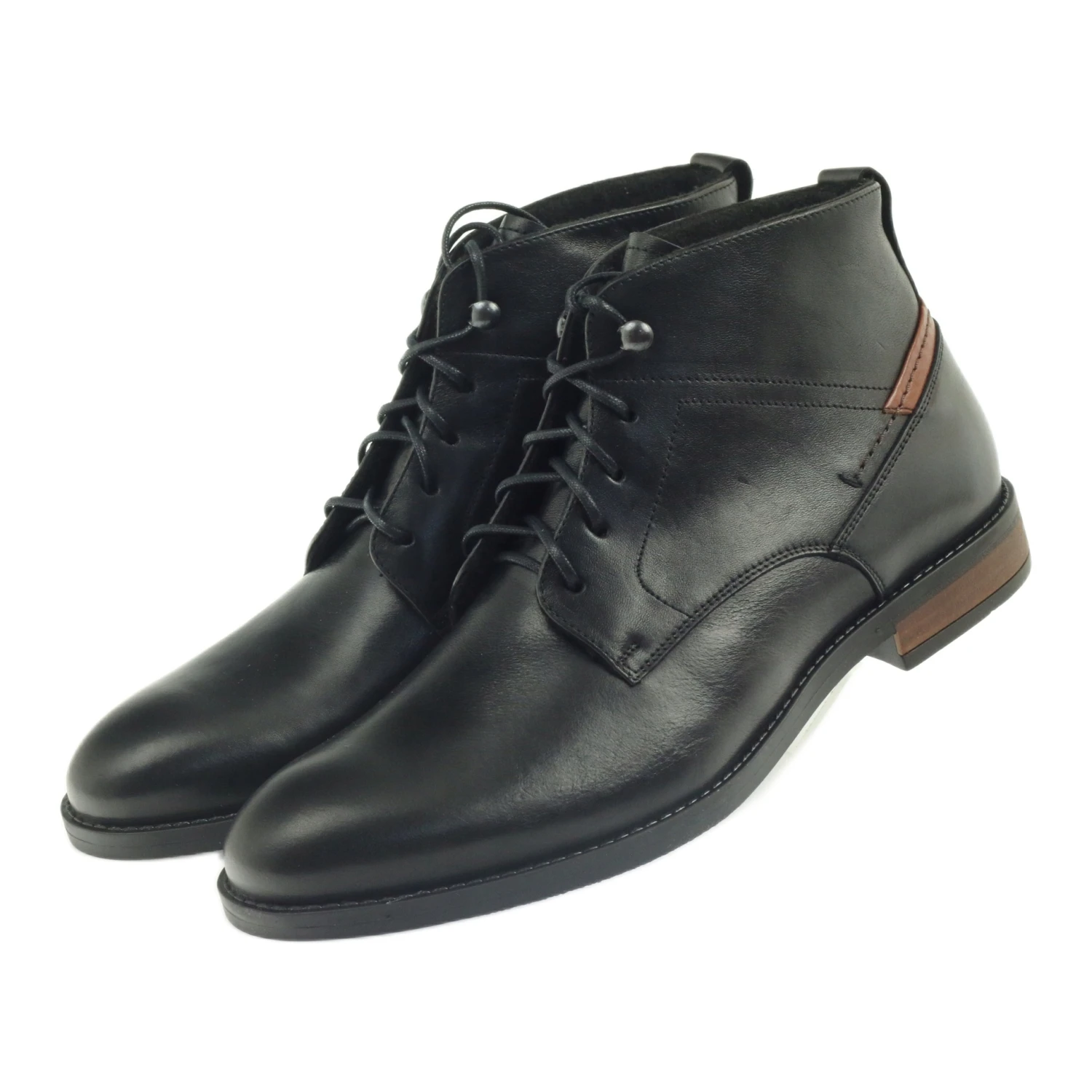 Bottines Noires Pilpol 6030 Nouées Le Noir Brun – Image 3