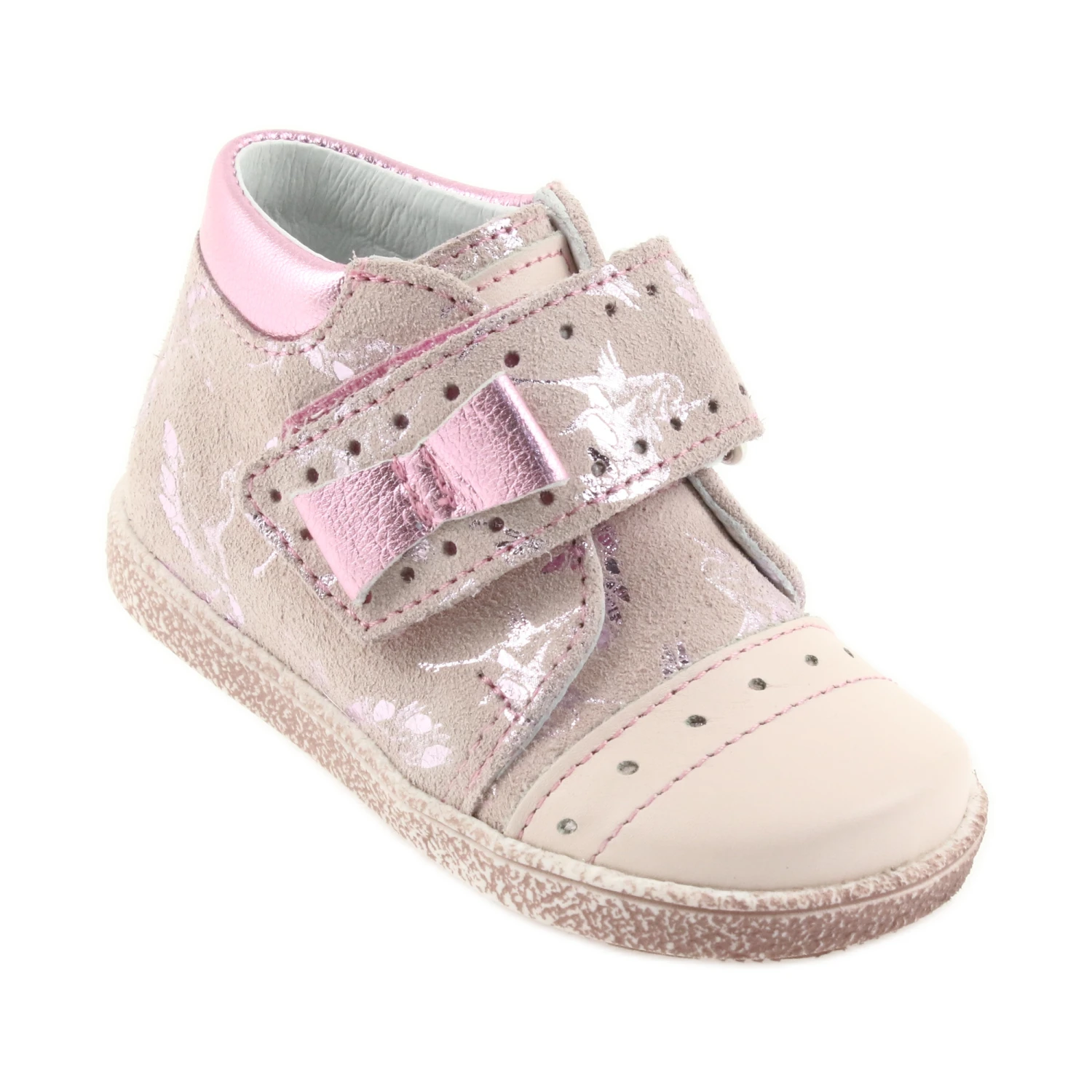 Bottines Velcro Chaussures Enfants Ren But 1535 Flamants Roses