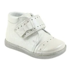 Bottines Velcro Chaussures Pour Enfants Ren But 1535 Noeud Argent