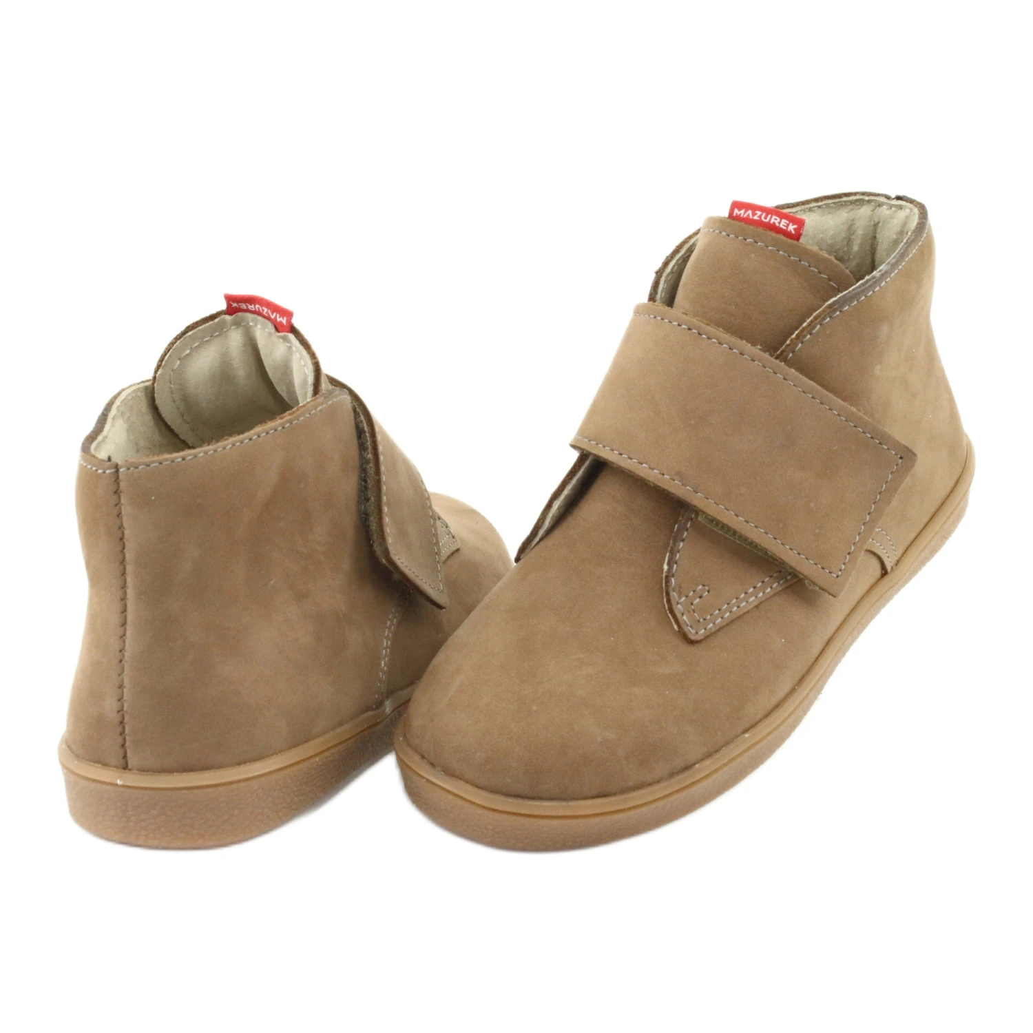 Bottines Velcro Mazurek 1101 Beige Foncé – Image 4