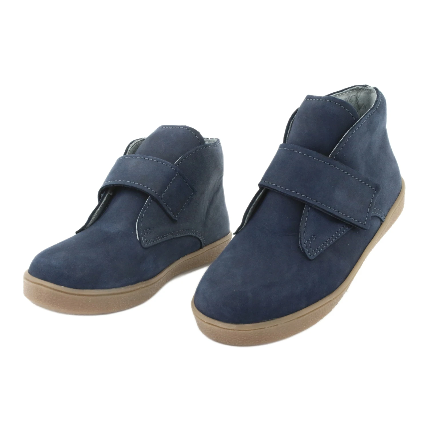 Bottines Velcro Mazurek 1101 Bleu Marine Brun – Image 3
