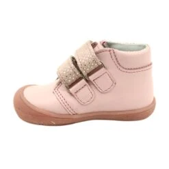 Bottines Velcro Mazurek 1341 Coeur Pailleté Rose
