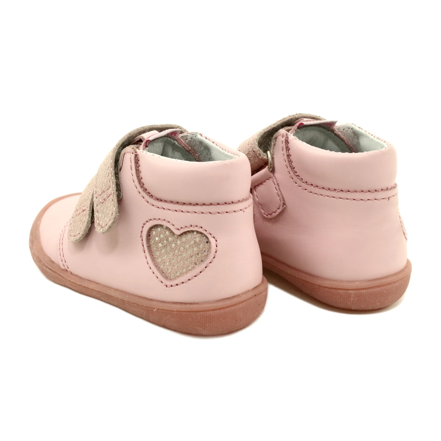 Bottines Velcro Mazurek 1341 Coeur Pailleté Rose – Image 5
