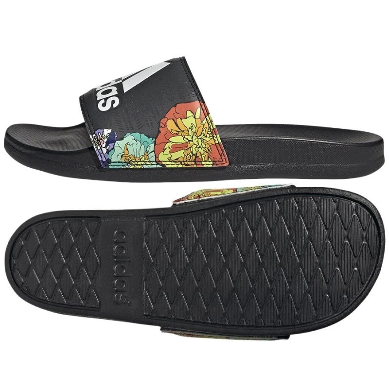 Chaussons Adidas Adilette Comfort W GW1049 Blanche Le Noir Multicolore