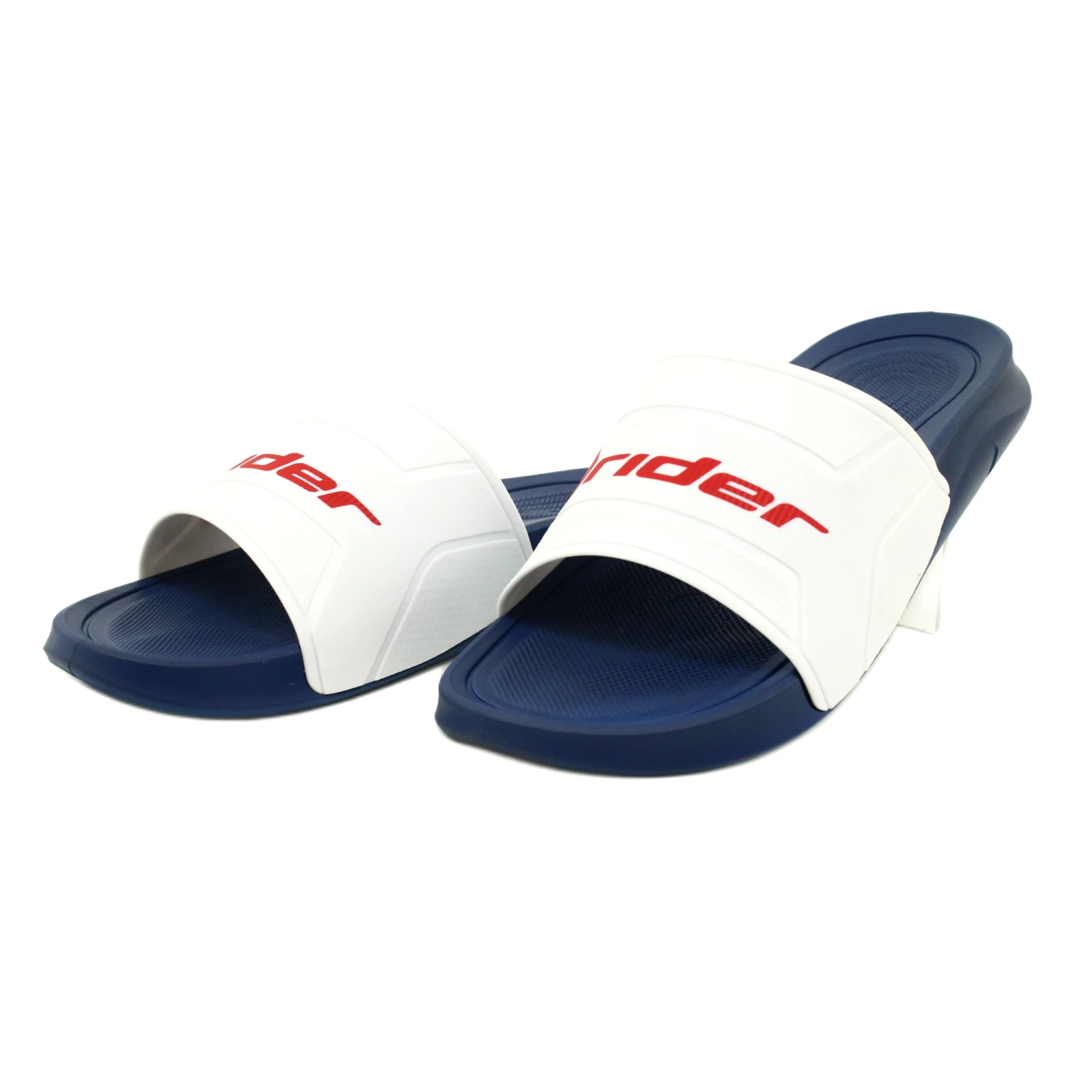 Chaussons De Piscine Rider SMASH SLIDE AD 12130 AI432 Blanche Rouge Bleu – Image 2