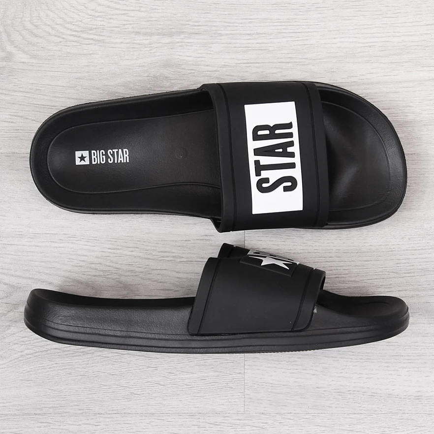 Chaussons De Plage Homme En Caoutchouc Noir Big Star DD174699 Le Noir – Image 2