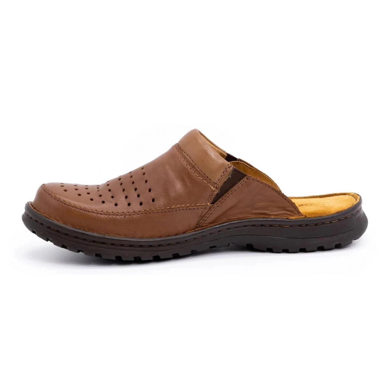 Chaussons En Cuir Pour Hommes 219 Kampol Marron Brun