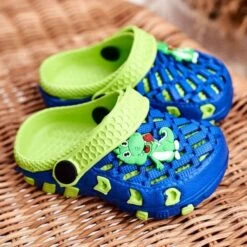 Chaussons Enfant Foam Crocs Crocodile Bleu Marine Casper Jaune