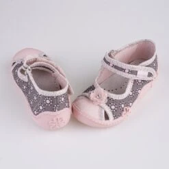 Chaussons Fille Impression Viggami Milenka Rose Gris