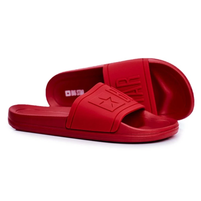 Chaussons Homme Big Star Caoutchouc Rouge DD174689
