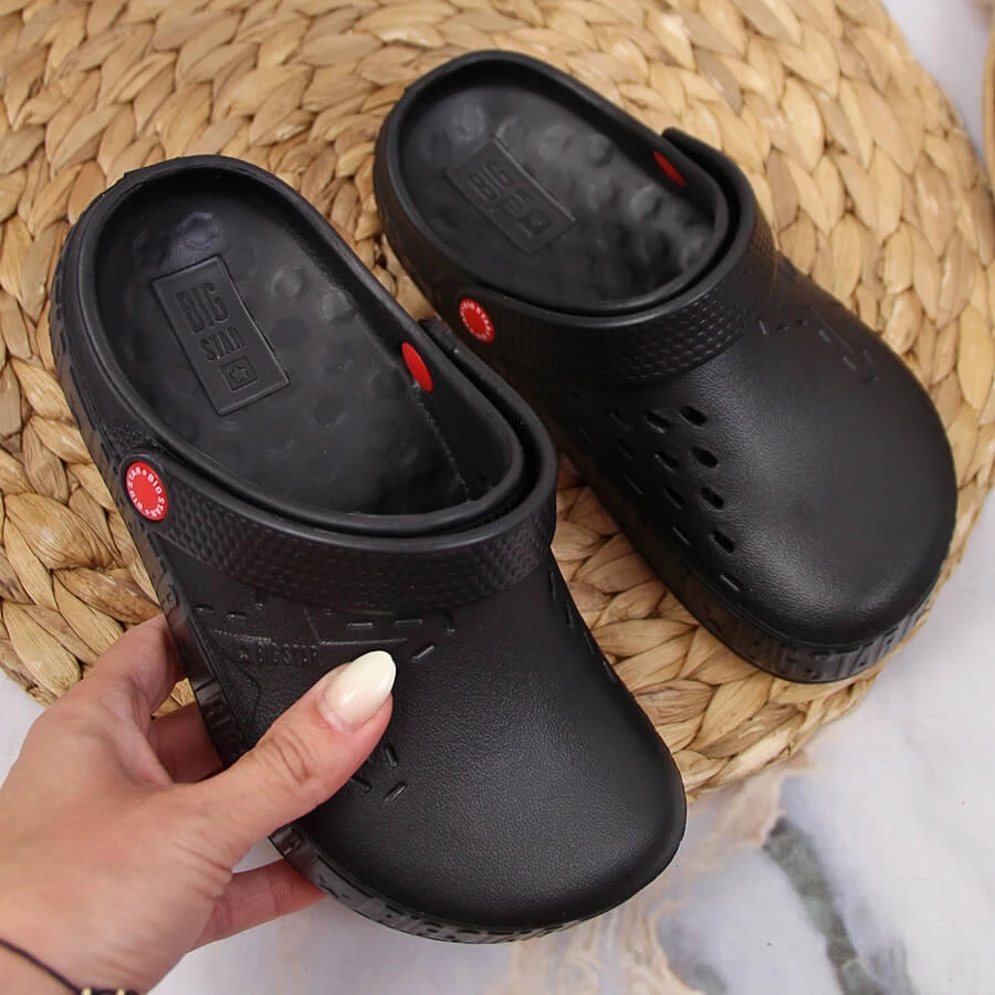 Chaussons Pour Enfants Noirs Kroks Noirs Big Star II375001 Le Noir – Image 2