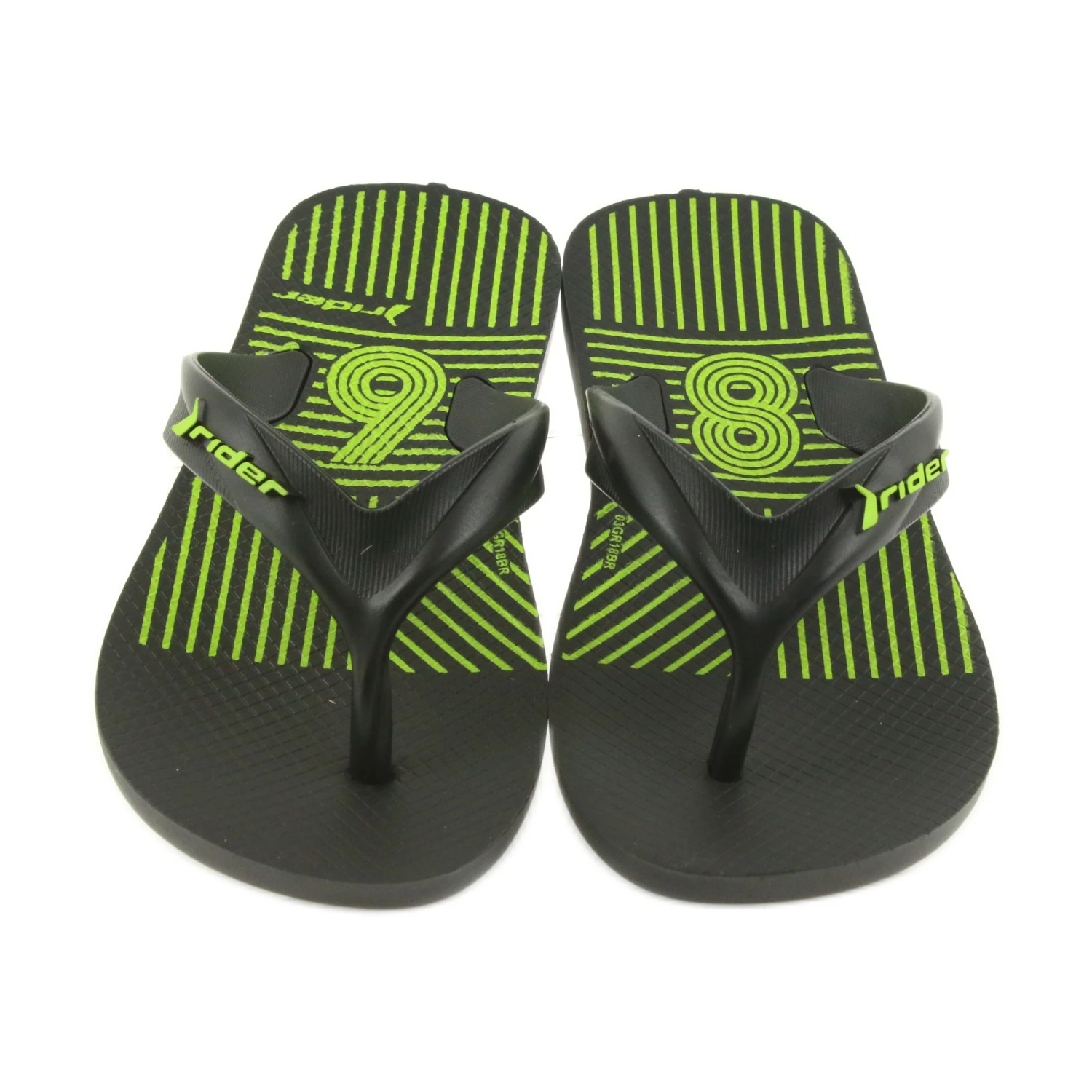 Chaussons Pour Enfants Rider 11214 Noir Le Noir Vert – Image 3